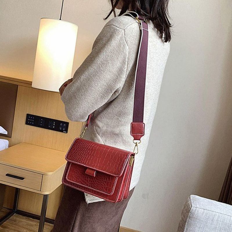 Neformální Crossbody Kabelky S Embosováním Alligator Pu Rectangle