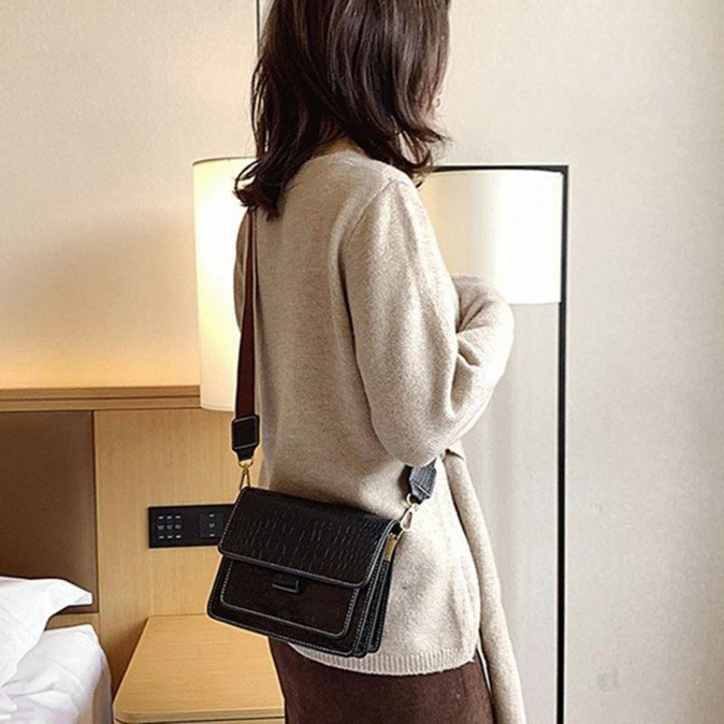 Neformální Crossbody Kabelky S Embosováním Alligator Pu Rectangle