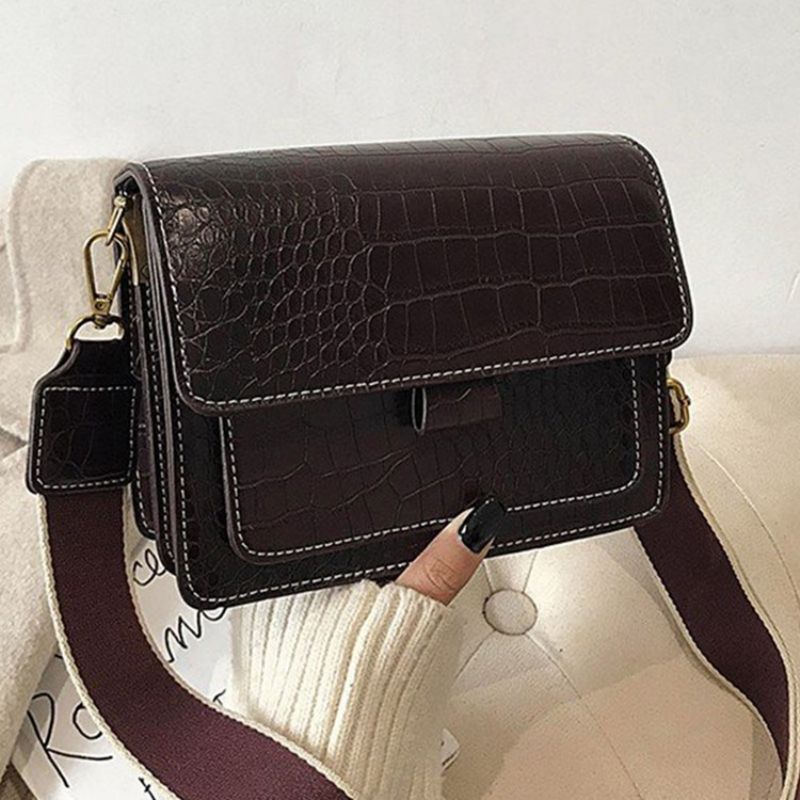 Neformální Crossbody Kabelky S Embosováním Alligator Pu Rectangle