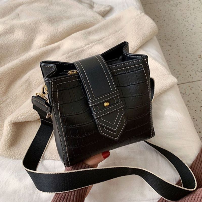 Obdélníkové Crossbody Kabelky Alligator Embossing Pu