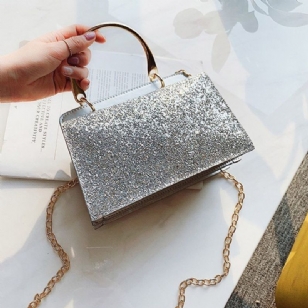 Obdélníkové Crossbody Kabelky Plain Sequins Pu