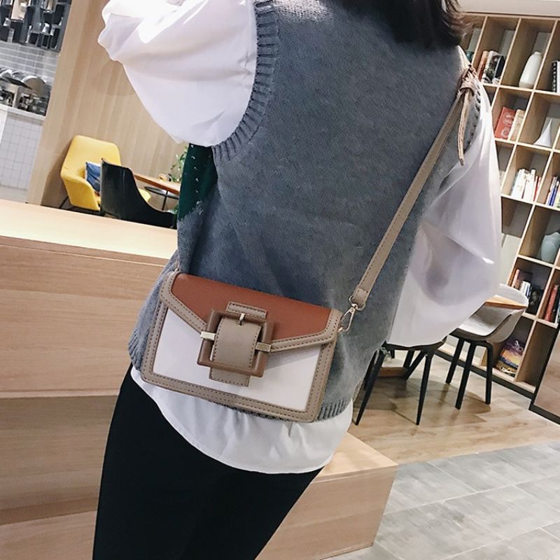 Obyčejné Kabelky Crossbody Zdobené Pu Páskem