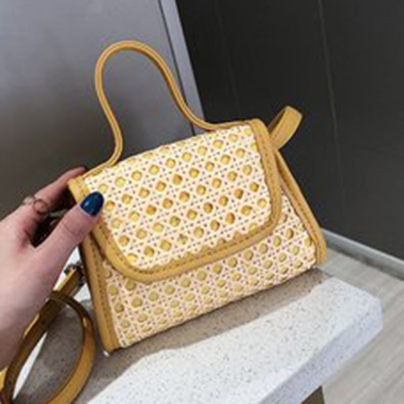 Obyčejné Pletené Čtvercové Crossbody Kabelky