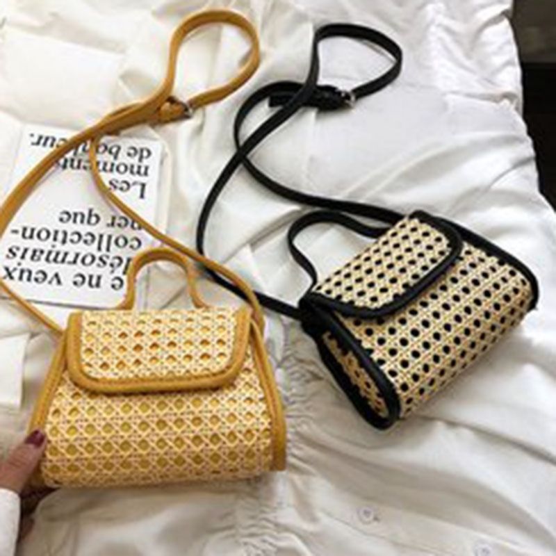 Obyčejné Pletené Čtvercové Crossbody Kabelky