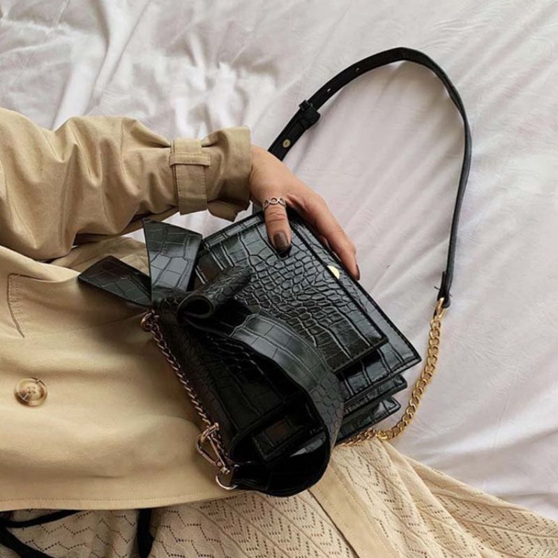 Pu Čtvercové Crossbody Tašky S Embosováním Alligator