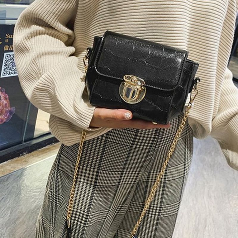 Řetízkové Pu Kabelky Alligator Rectangle Crossbody