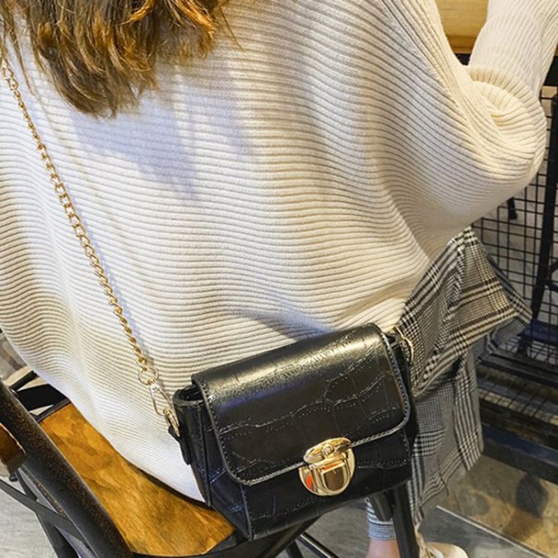 Řetízkové Pu Kabelky Alligator Rectangle Crossbody