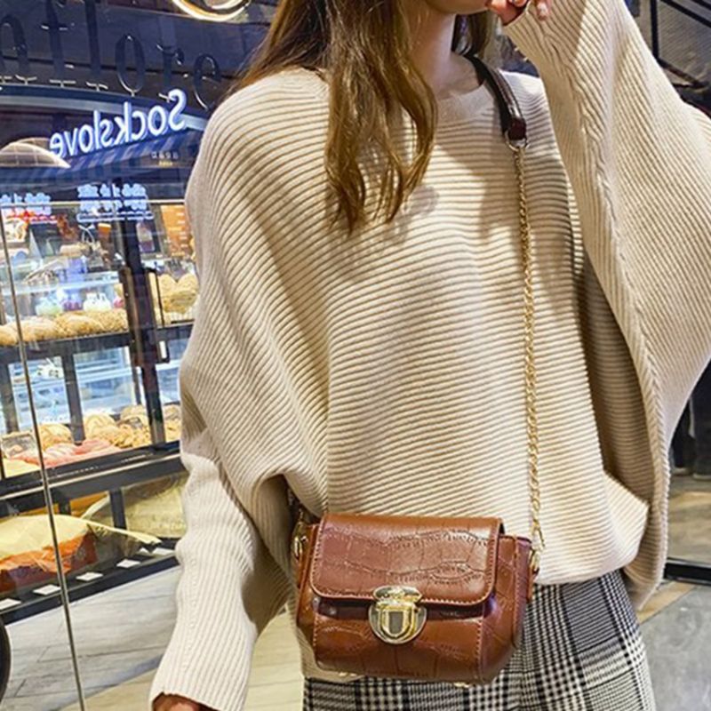 Řetízkové Pu Kabelky Alligator Rectangle Crossbody