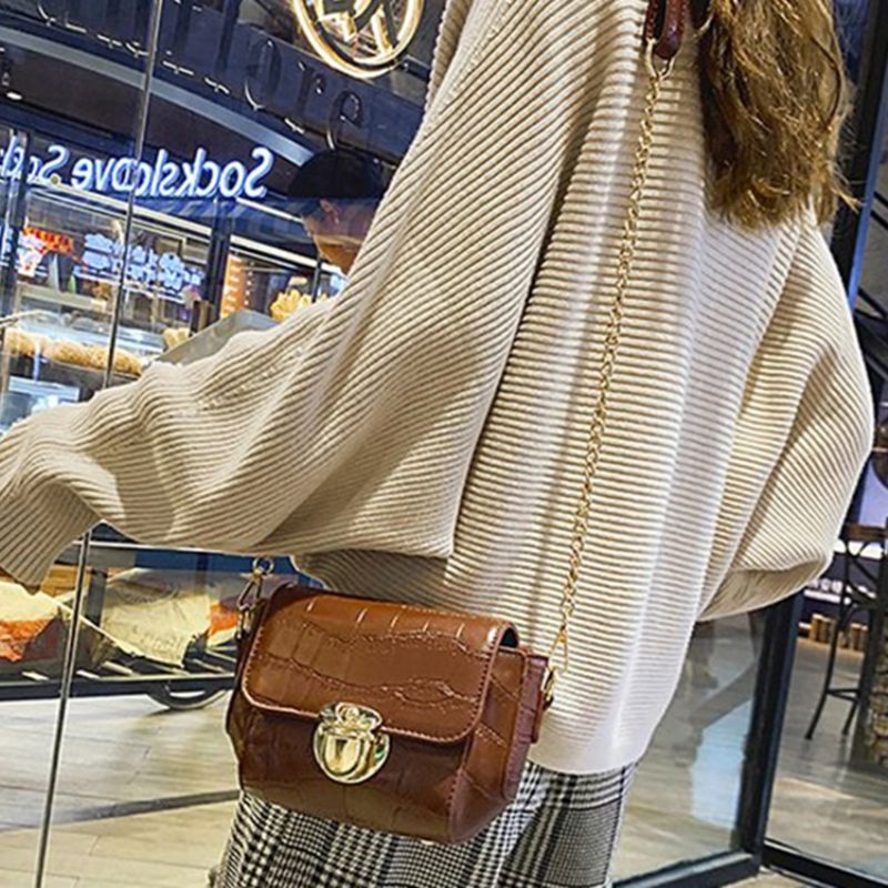 Řetízkové Pu Kabelky Alligator Rectangle Crossbody