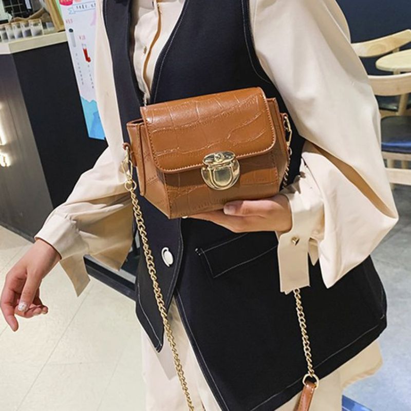 Řetízkové Pu Kabelky Alligator Rectangle Crossbody