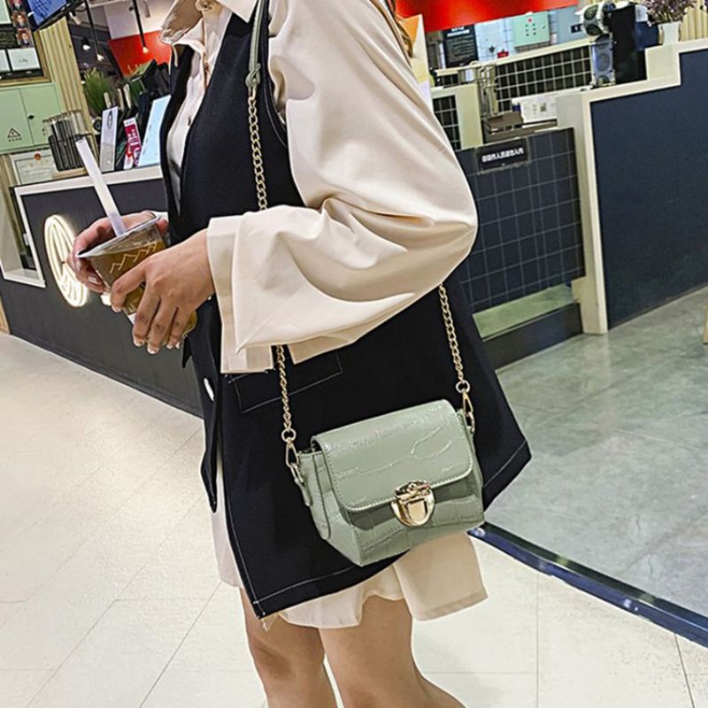 Řetízkové Pu Kabelky Alligator Rectangle Crossbody