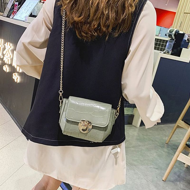 Řetízkové Pu Kabelky Alligator Rectangle Crossbody