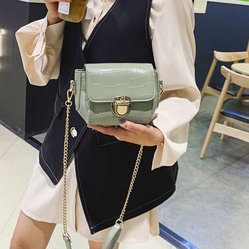 Řetízkové Pu Kabelky Alligator Rectangle Crossbody