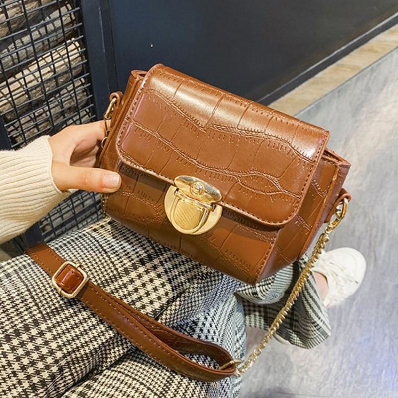 Řetízkové Pu Kabelky Alligator Rectangle Crossbody