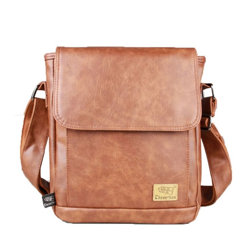 Pánské Crossbody Kabelky Pu Thread Plain Square