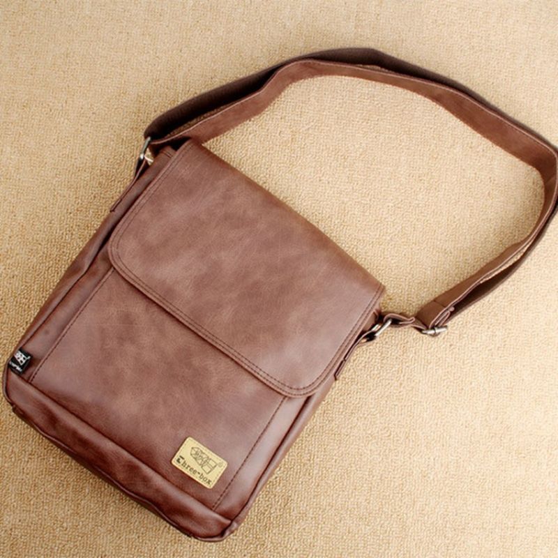 Pánské Crossbody Kabelky Pu Thread Plain Square