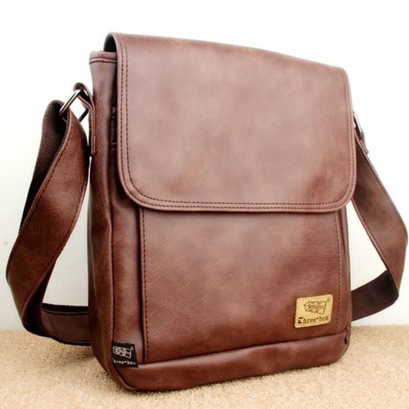 Pánské Crossbody Kabelky Pu Thread Plain Square