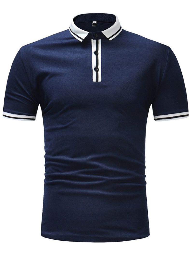 Pánské Polo Tričko Stripe Plain Slim Fit