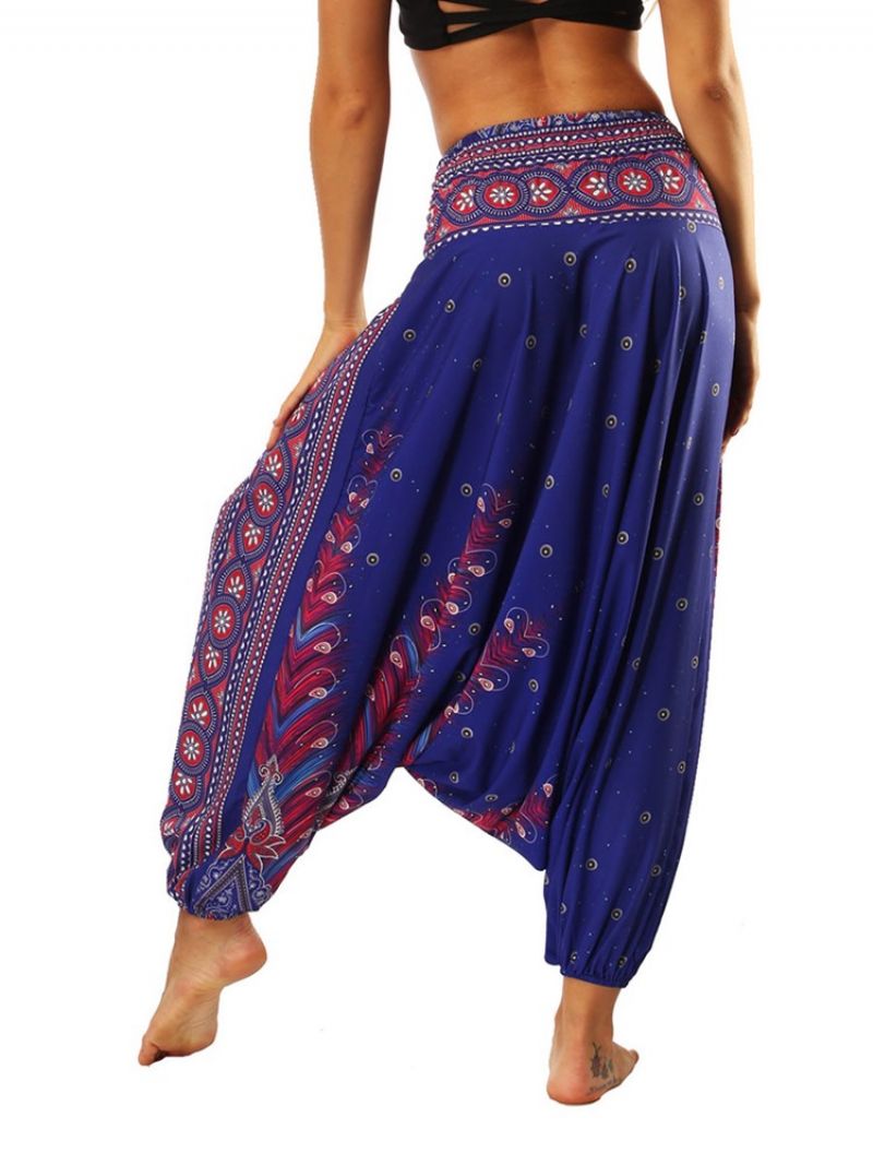 Bohemian Geometry Print Looseyoga Harem Pants