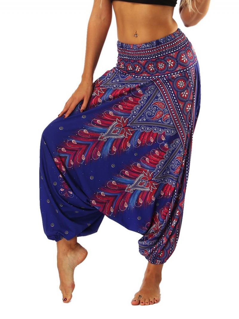 Bohemian Geometry Print Looseyoga Harem Pants