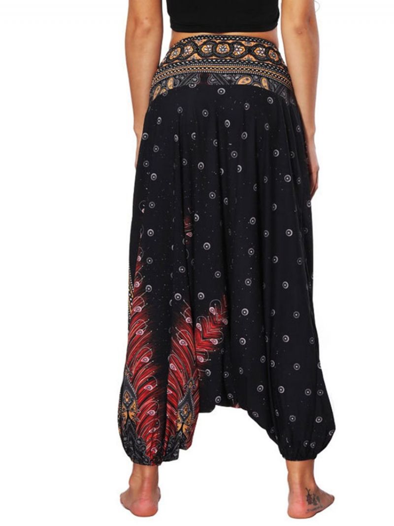 Bohemian Geometry Print Yoga Harem Jogger Kalhoty