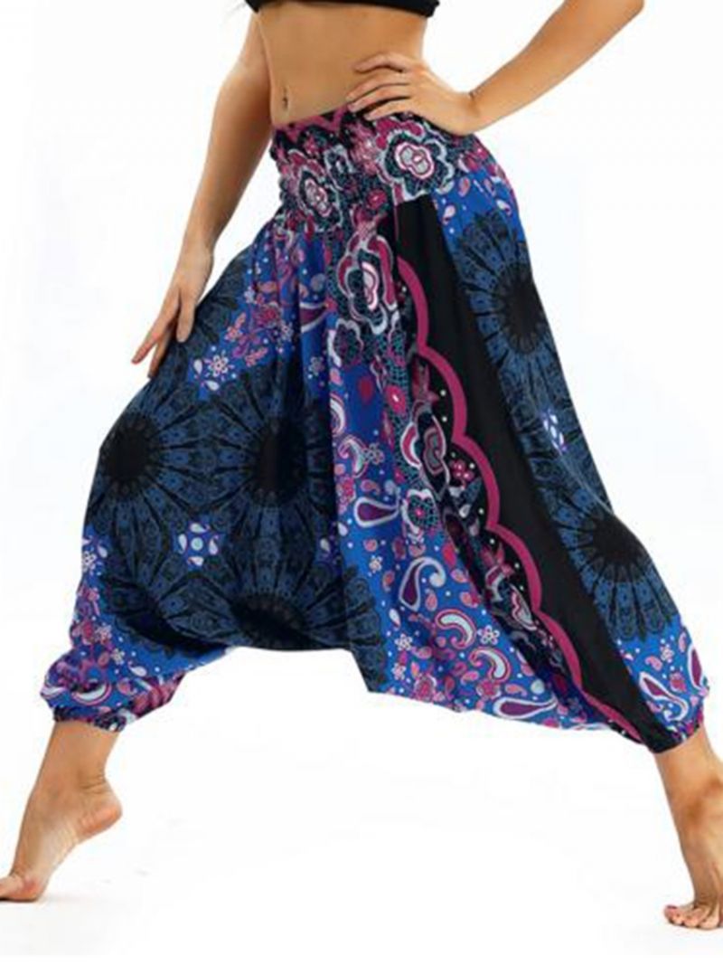 Bohemian Print Full Length Yoga Harem Kalhoty