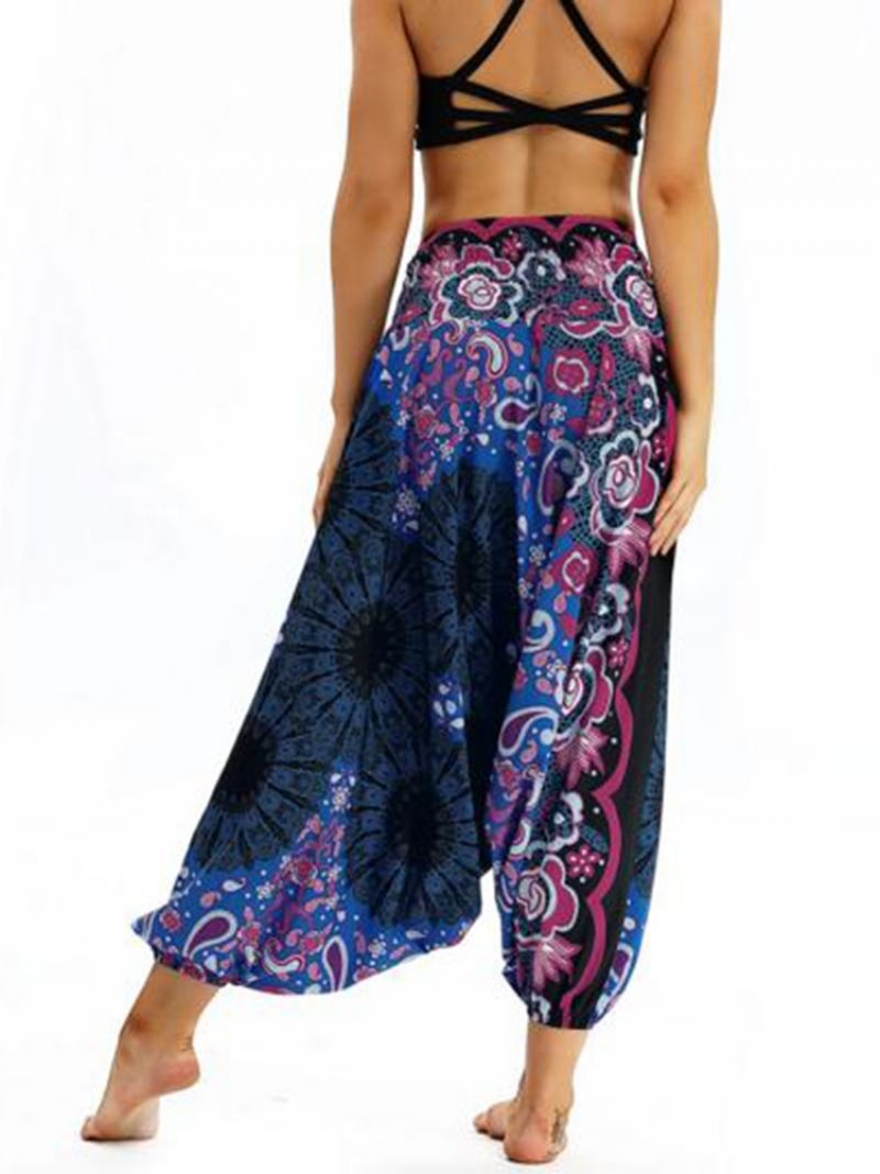 Bohemian Print Full Length Yoga Harem Kalhoty