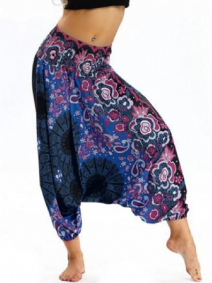 Bohemian Print Full Length Yoga Harem Kalhoty