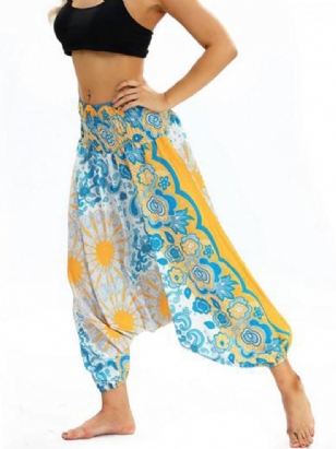 Bohemian Print Yoga Harem Jogger Kalhoty