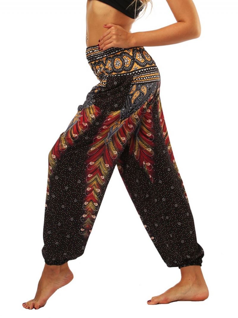 Kalhoty Boho Geometric Print Street Dance Yoga Kalhoty