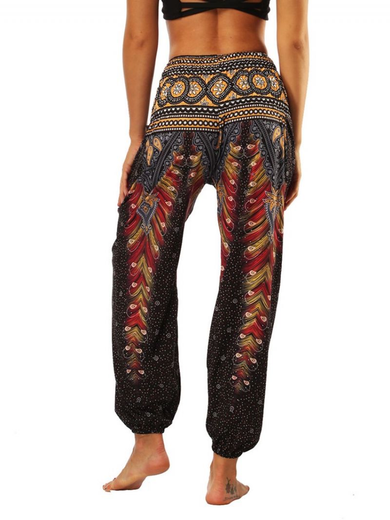 Kalhoty Boho Geometric Print Street Dance Yoga Kalhoty