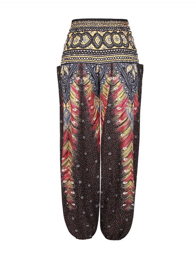 Kalhoty Boho Geometric Print Street Dance Yoga Kalhoty