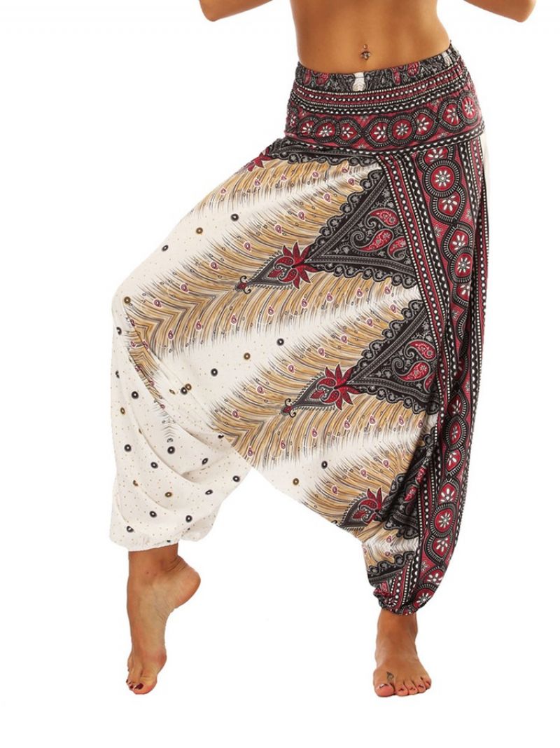 Kalhoty Boho Print Yoga Harem Jogger