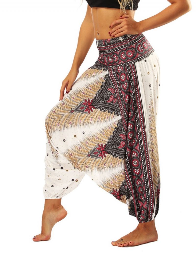 Kalhoty Boho Print Yoga Harem Jogger