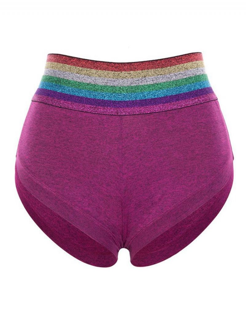 Rainbow Patchwork Shorts Summer Gym Sports Yoga Kalhoty