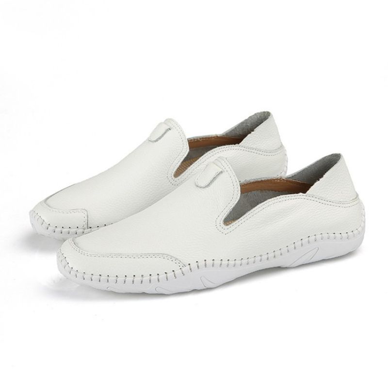 Pohodlné Pánské Mokasíny S Kulatou Špičkou Z Pu Slip-on