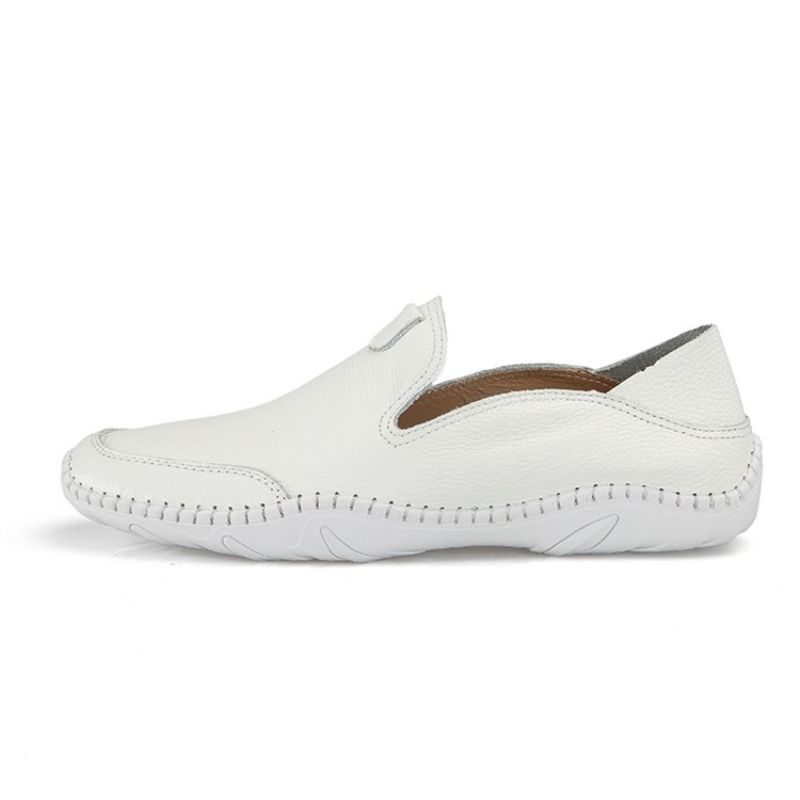 Pohodlné Pánské Mokasíny S Kulatou Špičkou Z Pu Slip-on