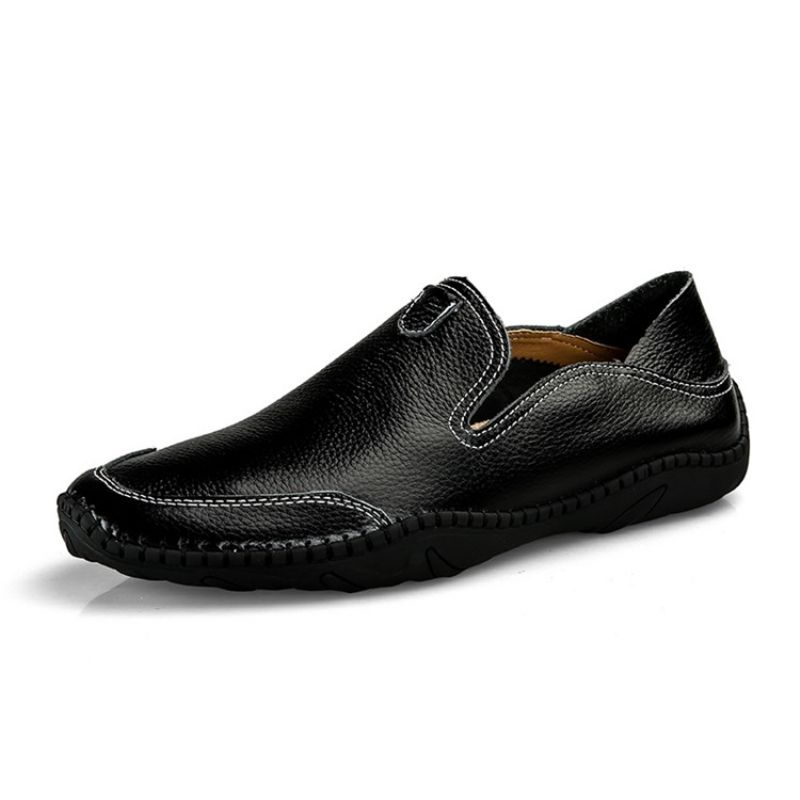 Pohodlné Pánské Mokasíny S Kulatou Špičkou Z Pu Slip-on