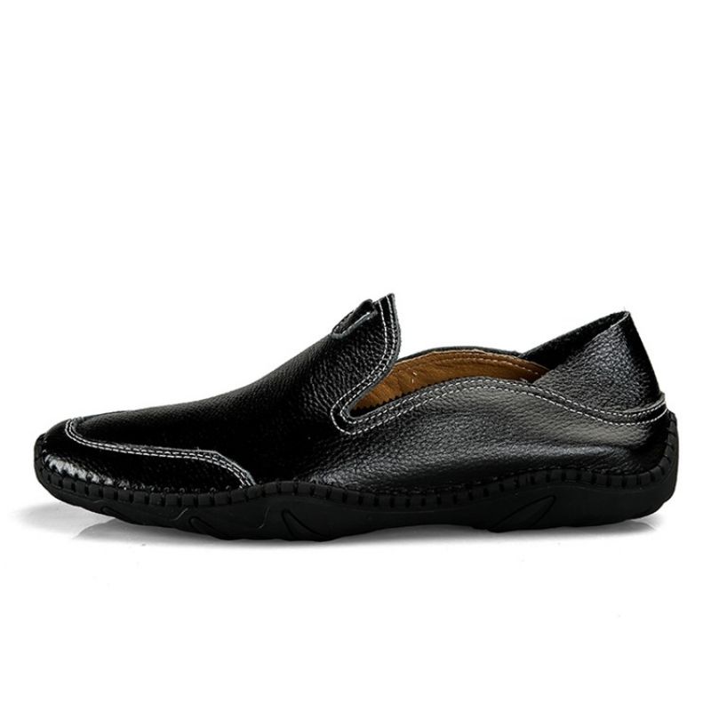 Pohodlné Pánské Mokasíny S Kulatou Špičkou Z Pu Slip-on